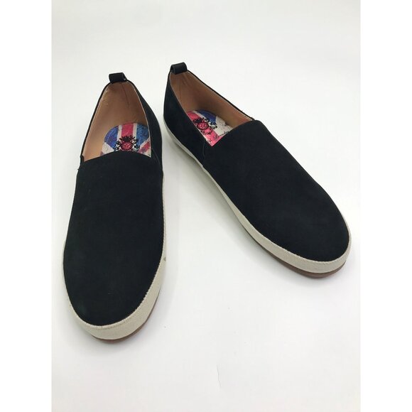 English Laundry Mens Wynne Nubuck Slip On Loafers Black 11.5 - Picture 1 of 7